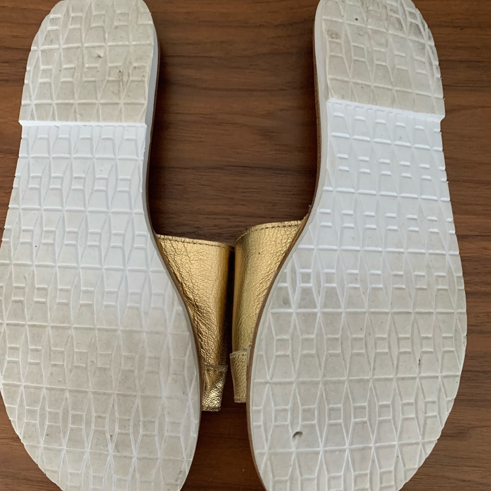 Kate Spade Cactus Gold Slides-EUC Size 8 - Picture 3 of 4